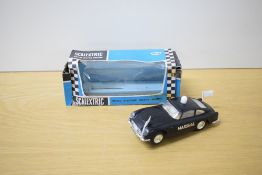 A Mini Models Tri-ang Scalextric Car, E5 Marshal's Car in black with both white flags present,