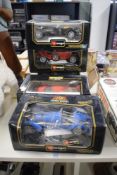 Five Burago 1:18 scale die-casts, 3005 1934 Bugatti Type 59, 3014 1931 Alfa Romeo 8C 2300 Monza,
