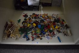 Britains and similar playworn Farm Animals and Accessories, along with other figures