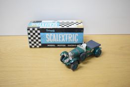 A Minimodels Tri-ang Scalextric Car, C64 4 1/2 Litre Super ChargedBentley in green with racing