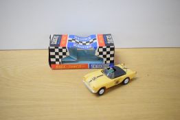 A Tri-ang Scalextric Race Tuned Car, C83 Sunbeam Tiger in yellow with racing number 5 and race tuned