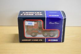 A Corgi 1:50 scale Limited Edition die-cast, CC12417 Volvo FH Globetrotter Tractor Unit, Andrew