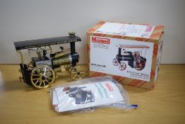 A Mamod Limited Edition Steam 4 Fun Live Steam TE1A Steam Tractor, brass boiler, brass wheels with