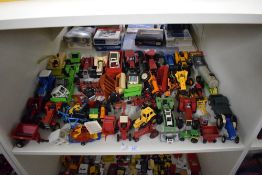 Britains and similar playworn Farm Tractors and Implements, 40+