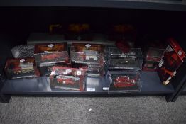 Eleven Atlas die-cast Fire Engines, including Dennis RS, Scannia CP28 Pump Ladder, Bedford RLHZ