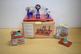 Mamod Live Steam Accessories, WS1 Workshop, Power Press and Power Hammer, all in original boxes