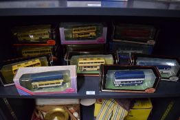 Eleven EFE 1:76 scale die-cast Buses, 14601 Ribble, 15701 South West NBC, 15702 Ribble NBC, 15704