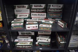 Thirty Eight Atlas Eddie Stobart die-cast Wagons and Trucks including Curtainsides, Tankers,