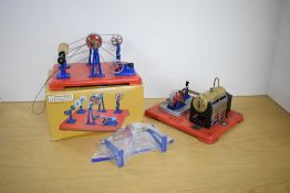 Mamod Accessories, Static Engine, WS1 Workshop in original box and a Line Shaft, all having very