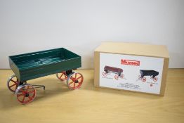 A Mamod Steam Roller Trailer, green, boxed with internal packaging present, appears unused