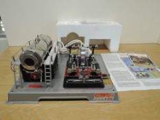 A Wilesco Live Steam Model, D222 Electrically Heated Steam Engine including Accessory Pack,