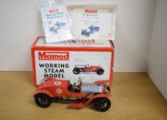A Mamod Live Steam Limited Edition LM1R Le Mans Racer including remote steering kit, racing number
