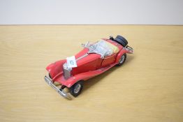 Two Franklin Mint Die-casts, 1983 1:24 scale 1935 Mercedes Benz 500K Special Roadster with tag,