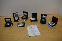 Six Royal Canadian Mint Silver Proof Dollars, 1998 RCMP, 225th Anniversary of Voyage of Juan Perez