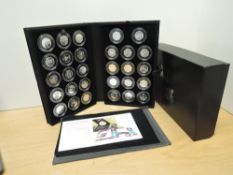 A Royal Mint London 2012 Silver 50p Sports Collection, 29 2011 Coin Set, all in plastic capsules and