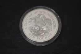 A Royal Mint 2000 Guernsey Silver Proof 5oz Ten Pound Large Coin, in plastic capsule and fitted