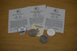 Four GB Silver & Cupro Nickel Crowns, 1972 Silver Wedding Anniversary, 1981 Royal Wedding, 1977