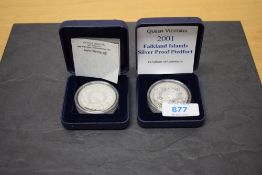 Two Westminster Mint Silver Proof Piedfort Crowns, 2001 75th Birthday Queen Elizabeth II and 2001
