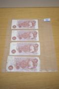Thirteen Bank of England Ten Shilling Banknotes, O'Brien 1955 to 1962 x10 and Fforde 1966-1970 x3