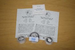 Three GB Silver Coins, 1989 Two Pounds, The Bill of Rights and The Claim of Right, 1994 50p D-Day