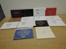 Fourteen Royal Mint Brilliant Uncirculated Coinage of Great Britain and Northern Island Year Sets,
