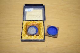 Memorial Medallion, HM Submarine No 1 (Holland 1), Launched 1901, Sunk 1913, Recovered 1982, wood