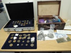 GB Coins & World Banknotes, 1797 Cartwheel Penny, 1826 Penny, 1860 & 1878 Farthing, George VI and