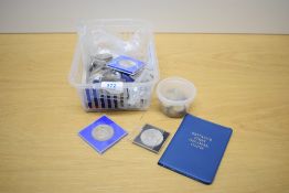 A collection of GB & World Coins including 1997 Five Pound Coin, Britains First Decimal Set, Queen