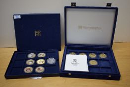 Westminster Mint Cupro Nickel and Bronze Alloy Crown Sized Coins, Sydney 2000 x 8 with 7
