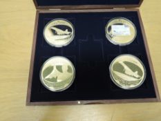 Four Westminster Mint Large Farewell and Thankyou Concorde Medallions, all in plastic capsules in