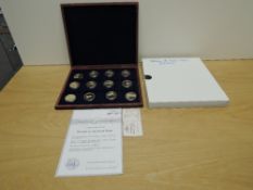 A Westminster Mint 12 Medallion Collection, History of the Steam Train, all in plastic capsules