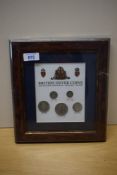 British Silver Coins, 1924 Half Crown, 1940 Florin, 1946 Shilling, 1927 Sixpence and 1928