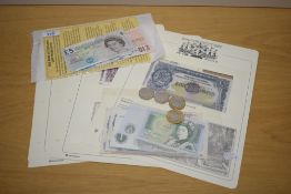 GB Banknotes and modern Coins, Banknotes of the World British Armed Forces 5 Pence, 10 Pence, 50