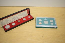 Two USA Coin Sets, 1964 The Presidential Silver Coin Set in display case and 1995 Proof Set in