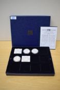 Five Westminster Mint 2006 Gibraltar Silver Proof Five Pound Coins, Concorde Milestone Collection,
