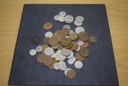 Irish & World Coins, Irish 1933 & 1939 Silver Half Crowns, 1933 & 1940 Silver Florins, 1928 x2, 1930