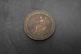 A GB George III 1797 Cartwheel Penny, 11 Laurel Leaves, no major faults