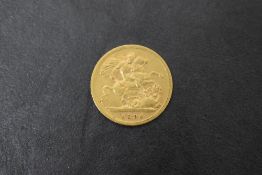 A 1896 Queen Victoria Gold Half Sovereign, Old Head, George & Dragon, Royal Mint, 3.9g