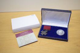 A Bradford Exchange WWI Victoria Cross Commemorative Set with Silver 2018 Gibraltar Crown Coin in