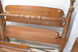 A modern /vintage wooden double bed frame