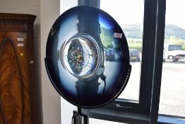 A Murano glass disc on stand style standard lamp, signed and labelled to centre , diameter approx.