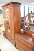 A Victorian mahogany two piece bedroom suite