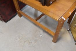 A vintage teak coffee table in the mid century style, approx. 80 x 49cm