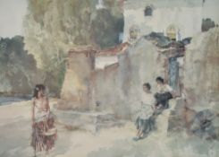 After Sir William Russell Flint R.A (British 1880-1969) colour prints 'The Passer By' and 'Re-