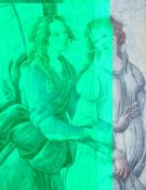 After Sandro Botticelli (c. 1445-1510) colour print of detail from 'Venus and the Three Graces