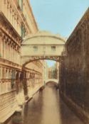 After Carlo Naya (1816-1882, Italian), hand coloured photographic prints, Architecture of Venice,