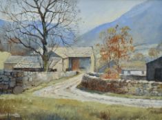 Marion Bradley (b1946) oil on board, depicting a Lakeland scene, signed lower left, with white