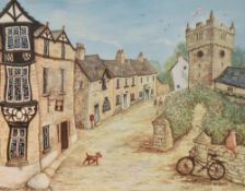Local Interest* After Janice McGloine (British, Contemporary) canvas print of 'Beetham Village',