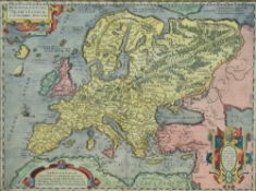 After Abraham Ortelius (Belgian 1527-1598) Europam, Sive Celticam Veterem (map of the Celtic Empire)