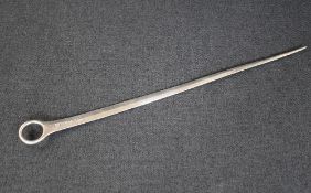 A George III silver meat skewer, having 'C' monogram to handle, marks for London 1808, maker
